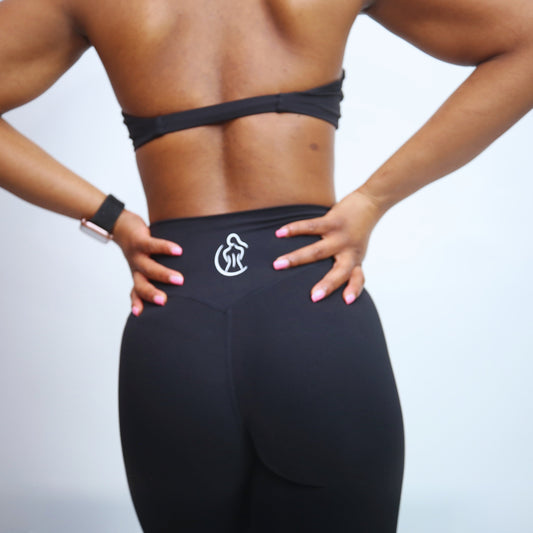 High-Waist Warm black Snatched Leggings